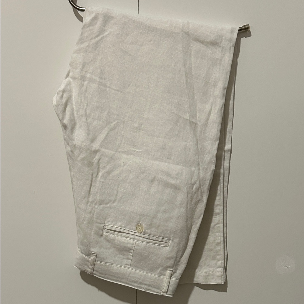 Men's White Linen Pants